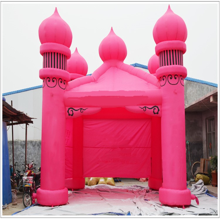 马尾粉色帐篷